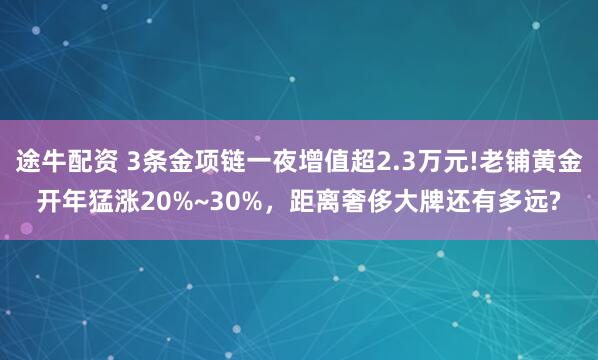 途牛配资 3条金项链一夜增值超2.3万元!老铺黄金开年猛涨20%~30%，距离奢侈大牌还有多远?